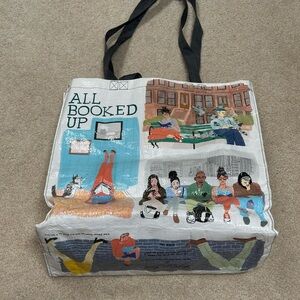 Blue Q “All Booked Up” Tote Bag made from Recycled Plastic Sustainable